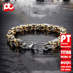 Lắc tay nam cao cấp sang trọng titan inox thép không gỉ ziczac vuông trangsucpt 9mm PTLTNA77 400448