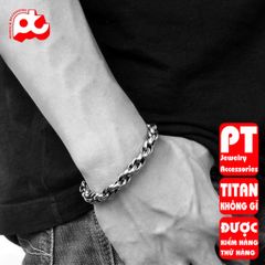 Lắc Tay Titan Cao Cấp Nam - Phong Cách Thời Trang Mạnh Mẽ, Bền Bỉ, Chống Gỉ Sét, Phụ Kiện Đẳng Cấp Cho Phái Mạnh