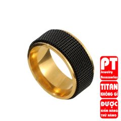 Nhẫn nam nữ xích lưới xoay Elas cao cấp thép không gỉ trangsucpt hiphop đường phố Unisex PTNNA31 400503