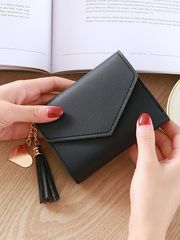 Ví Nữ Thời Trang Dáng Ngắn Ngắn Tua Rua Trái Tim PTVI101 400521