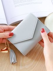 Ví Nữ Thời Trang Dáng Ngắn Ngắn Tua Rua Trái Tim PTVI101 400521