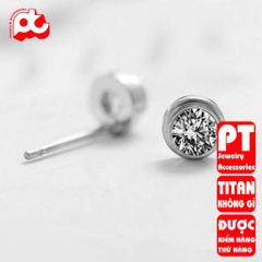 Bông tai nữ titan cao cấp thời trang trangsucpt không đen giá rẻ PTBTNT10 400524