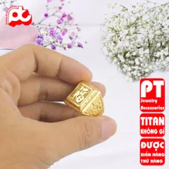 Nhẫn nam inox cao cấp thời trang chữ Phước bảng to titan không gỉ PT Jewelry & Accessories PTNNA02 400537