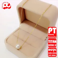 Dây chuyền nữ titan cao cấp thời trang trangsucpt không đen giá rẻ PTDCNT76 400550