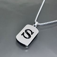 Dây chuyền nam nữ titan thời trang, Vòng cổ mặt dây chuyền chữ cái 26 ký tự C 400560