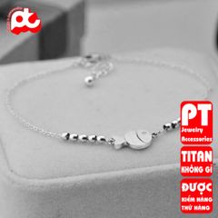Lắc chân nữ titan cao cấp thời trang trangsucpt không đen giá rẻ PTLCNT41 400565