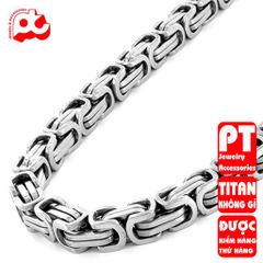 Dây chuyền nam inox thời trang ziczac  PT Jewelry & Accessories 10mm thép không gỉ PTDCNA26 400584