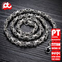 Dây chuyền nam inox thời trang ziczac  PT Jewelry & Accessories 10mm thép không gỉ PTDCNA26 400584