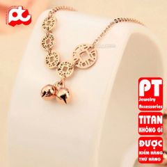 Lắc chân nữ titan cao cấp thời trang trangsucpt không đen giá rẻ PTLCNT43 400586