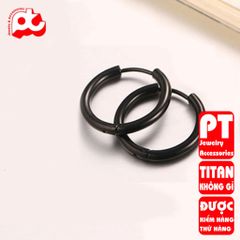 Bông tai nam 1 CHIẾC inox cao cấp titan thép không gỉ khoen tròn PT Jewelry & Accessories PTBTNA157 400588