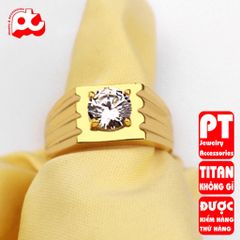 Nhẫn nam inox cao cấp thời trang titan thép không gỉ 3 sọc PTNNA238 400598