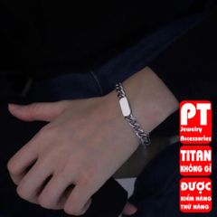 Vòng Tay Thời Trang Nam Unisex Đeo Tay Nam Nữ Basic trangsucpt Màu Bạc - Lắc Tay Square 400599
