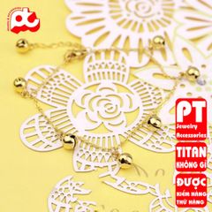 Lắc tay nữ titan cao cấp thời trang trangsucpt không đen giá rẻ PTLTNT03 400602