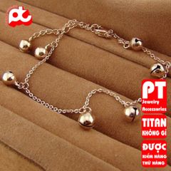 Lắc tay nữ titan cao cấp thời trang trangsucpt không đen giá rẻ PTLTNT03 400602