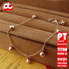 Lắc tay nữ titan cao cấp thời trang trangsucpt không đen giá rẻ PTLTNT03 400602