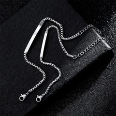 Vòng tay đôi nam nữ Khắc Tên theo yêu cầu, lắc tay vuông quà tặng tình yêu màu bạc không gỉ Titan 400603
