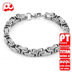 Lắc tay nam cao cấp sang trọng titan inox thép không gỉ ziczac vuông trangsucpt 9mm PTLTNA78 400609