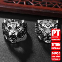 Nhẫn nam titan cao cấp thời trang chạm hổ trangsucpt nhẫn thép không gỉ PTNNA256 400615