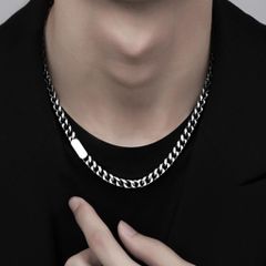 [1 chiếc]【Khắc tên ghi chú】Vòng tay, Vòng cổ nam nữ Cuba thép titan Khắ tuỳ chỉnh thời trang cao cấp 400617