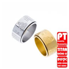 Nhẫn bát nhã tâm kinh xoay 360 độ ko đen 400624
