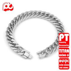Lắc tay nam lặc đôi titan cao cấp inox thép không gỉ trangsucpt 10mm PTLTNA15 400637