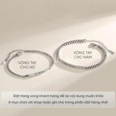 Vòng Tay Cặp Khắc Tên Miễn Phí Minco Accessories Lắc Tay Đôi Nam Nữ Bạn Thân 400649