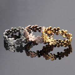 Nhẫn titan nữ cỏ 5 lá đặc cách điệu cao cấp thép không gỉ titanium PT Jewelry & Accessories 400668