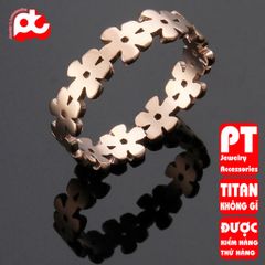 Nhẫn titan nữ cỏ 5 lá đặc cách điệu cao cấp thép không gỉ titanium PT Jewelry & Accessories 400668