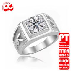 Nhẫn nam inox cao cấp thời trang titan thép không gỉ PT Jewelry & Accessories chạm play boy PTNNA233 400670