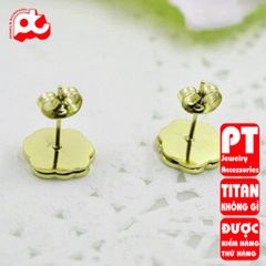 Bông tai nữ titan cao cấp thời trang trangsucpt không đen giá rẻ PTBTNT17 400690