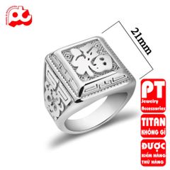 Nhẫn nam inox cao cấp thời trang chữ Phước bảng to titan thép không gỉ trangsucpt PTNNA01 400697