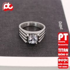 Nhẫn nam inox cao cấp thời trang titan cao cấp thời trang titan thép không gỉ 3 sọc PTNNA229 400698