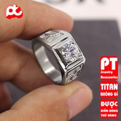 Nhẫn nam cao cấp inox thời trang titan thép không gỉ chạm ngôi sao 3 cánh PTNNA232 400699