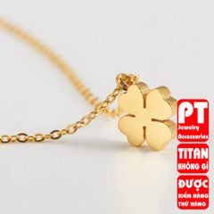 Lắc chân nữ titan cỏ 4 lá cao cấp thời trang trangsucpt 400729
