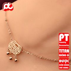 Lắc chân nữ titan cao cấp thời trang trangsucpt không đen giá rẻ PTLCNT39 400730