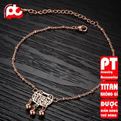 Lắc chân nữ titan cao cấp thời trang trangsucpt không đen giá rẻ PTLCNT39 400730