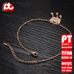 Lắc chân nữ titan cao cấp thời trang trangsucpt không đen giá rẻ PTLCNT39 400730