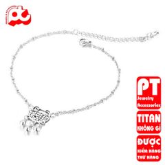 Lắc chân nữ titan cao cấp thời trang trangsucpt không đen giá rẻ PTLCNT39 400730