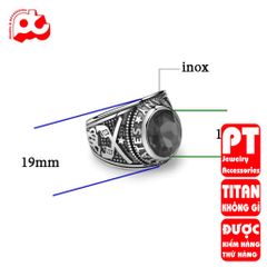 Nhẫn nam titan nhẫn mỹ cao cấp thời trang inox thép không gỉ 400734