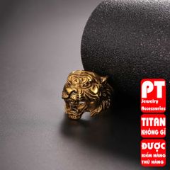 Nhẫn nam titan cao cấp thời trang chạm hổ PT Jewelry & Accessories thép không gỉ PTNNA257 400735