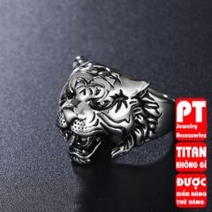 Nhẫn nam titan cao cấp thời trang chạm hổ PT Jewelry & Accessories thép không gỉ PTNNA257 400735