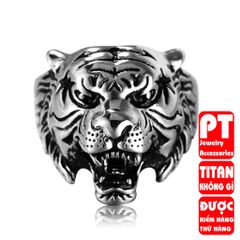 Nhẫn nam titan cao cấp thời trang chạm hổ PT Jewelry & Accessories thép không gỉ PTNNA257 400735