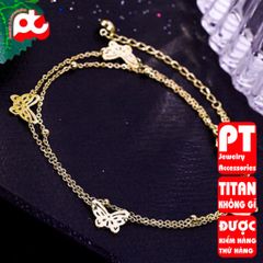 Lắc chân nữ titan cao cấp thời trang trangsucpt không đen giá rẻ PTLCNT78 400737