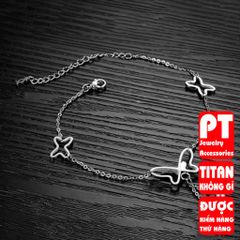 Lắc chân nữ hình bướm hỡ titan cao cấp thời trang PT Jewelry & Accessories 400770