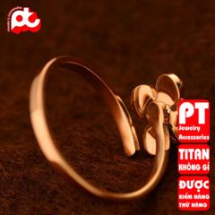 Nhẫn nữ titan cao cấp thời trang trangsucpt không đen giá rẻ trangsucpt PTNNT34 400772