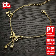 Lắc chân nữ titan cao cấp thời trang trangsucpt không đen giá rẻ PTLCNT40 400805
