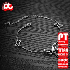 Lắc chân nữ titan cao cấp thời trang trangsucpt không đen giá rẻ PTLCNT40 400805
