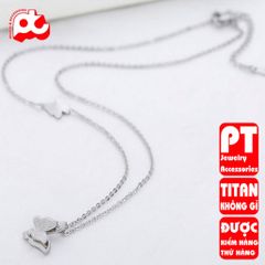 Dây chuyền nữ titan cao cấp thời trang trangsucpt không đen giá rẻ PTDCNT61 400811