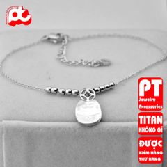 Lắc chân nữ titan cao cấp thời trang trangsucpt không đen giá rẻ PTLCNT51 400825