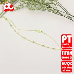 Lắc chân nữ titan cao cấp thời trang trangsucpt không đen giá rẻ PTLCNT56 400827